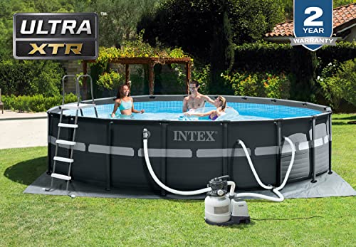 INTEX 26325EH Ultra XTR Deluxe Above Ground Swimming Pool Set: 16ft x 48in – Includes 1500 GPH Cartridge Sand Filter Pump – SuperTough Puncture Resistant – Rust Resistant – Easy to Assemble
