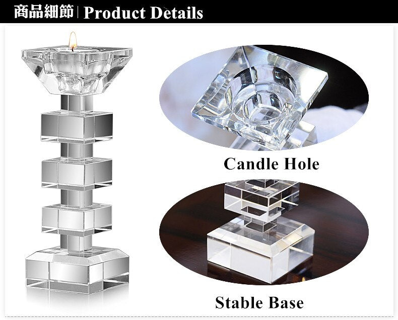 Europe Style Crystal Candlestick Religious Candle Holder Tealight Candle Holder Wedding Decor Centerpieces Crystal Candlestick