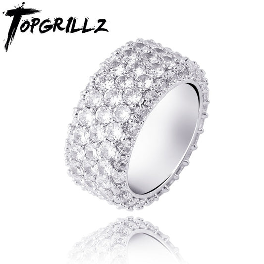 TOPGRILLZ  Iced Out Full Cubic Bling  Rings