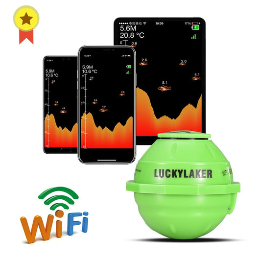 Lucky FF916 Sonar Wireless WIFI Fish Finder 70M Echo Sounder Detect Finder fishing for Lake Sea Fishing IOS&amp; Android