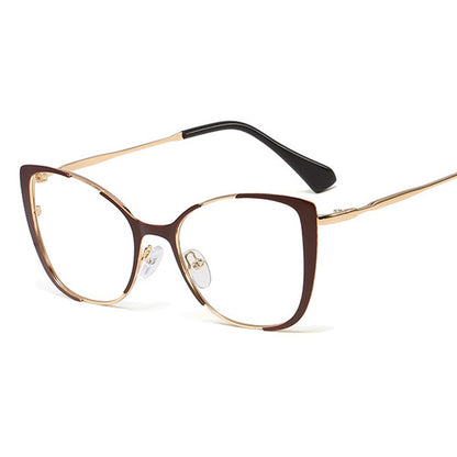 Fashion Cat Eye Half Frame Glasses Frames Men Women Luxury Brand Designer Optical Vintage Goggle Computer Glasses For Female