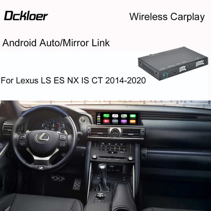 Wireless Apple CarPlay For Lexus LS ES NX IS CT 2014-2020 With Mirror Link AirPlay Car Play Android Auto Interface Functions
